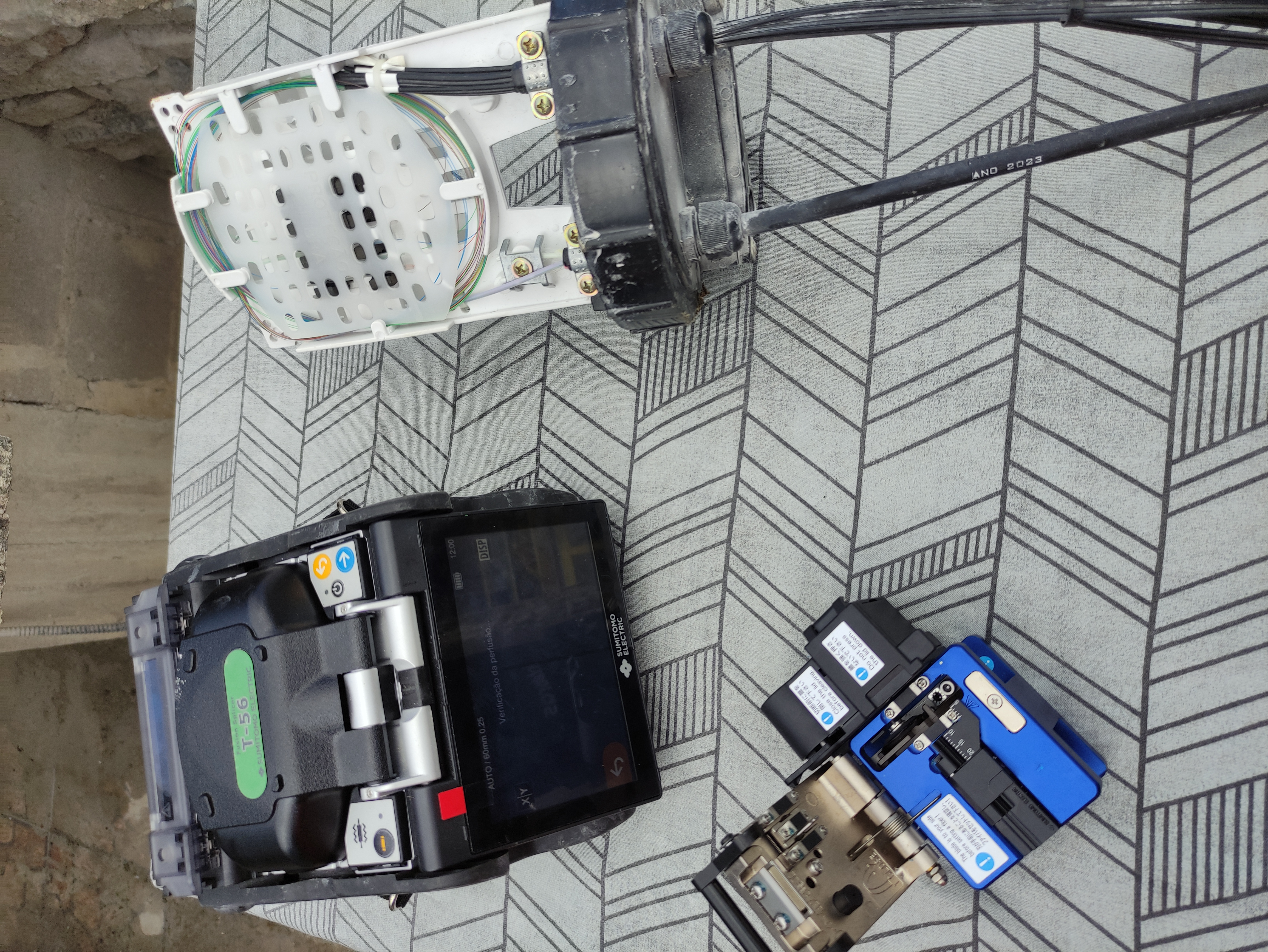 Fusão de fibra óptica