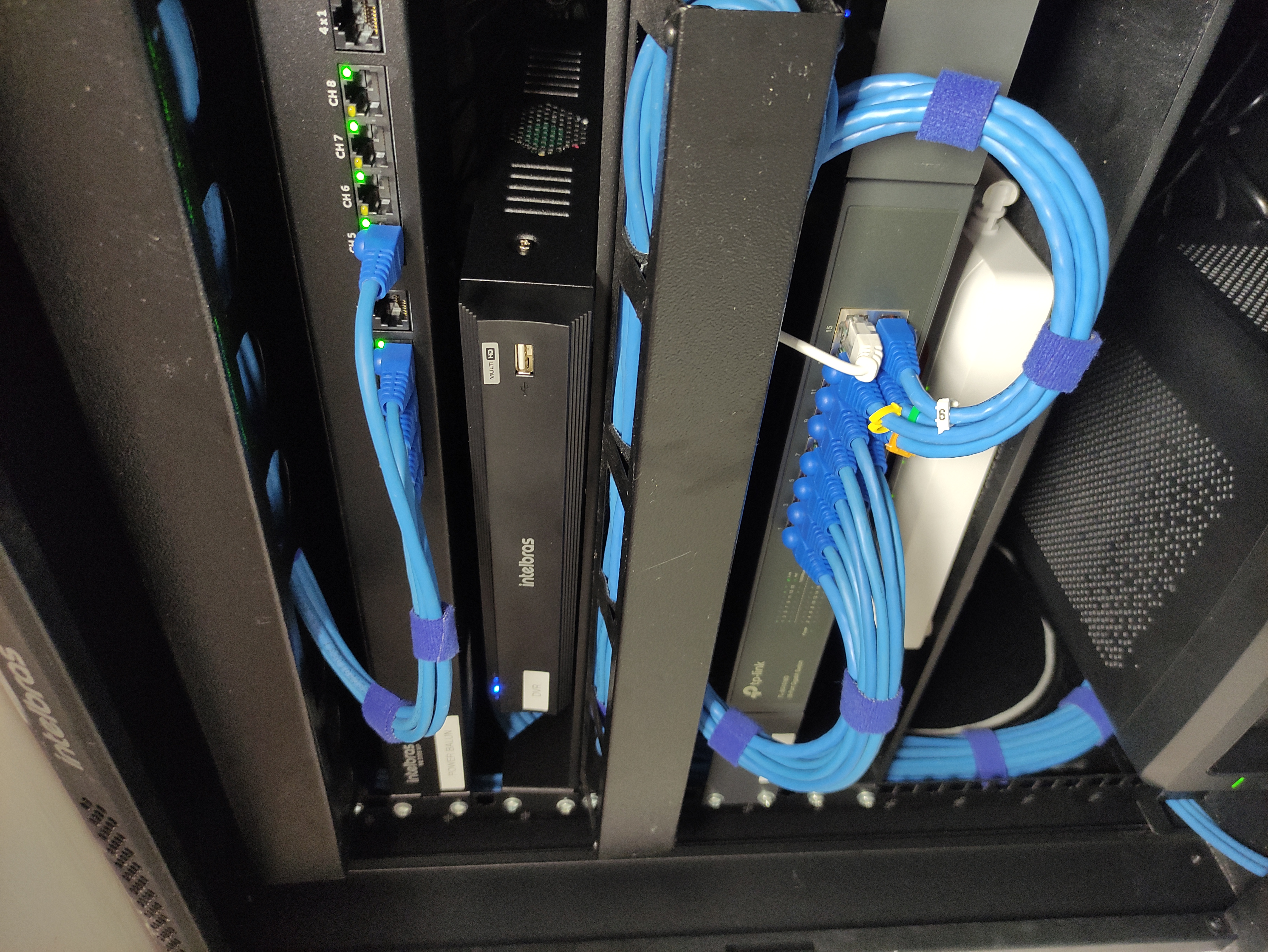 Organização de rack de rede